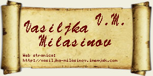 Vasiljka Milašinov vizit kartica